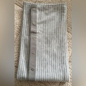 Stylish Gray Striped Women's Snap Scarf 
NWOT